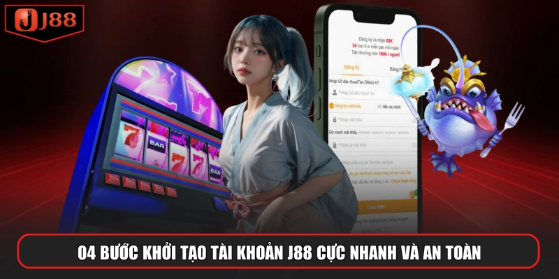 04 bước khởi tạo tài khoản J88 cực nhanh và an toàn